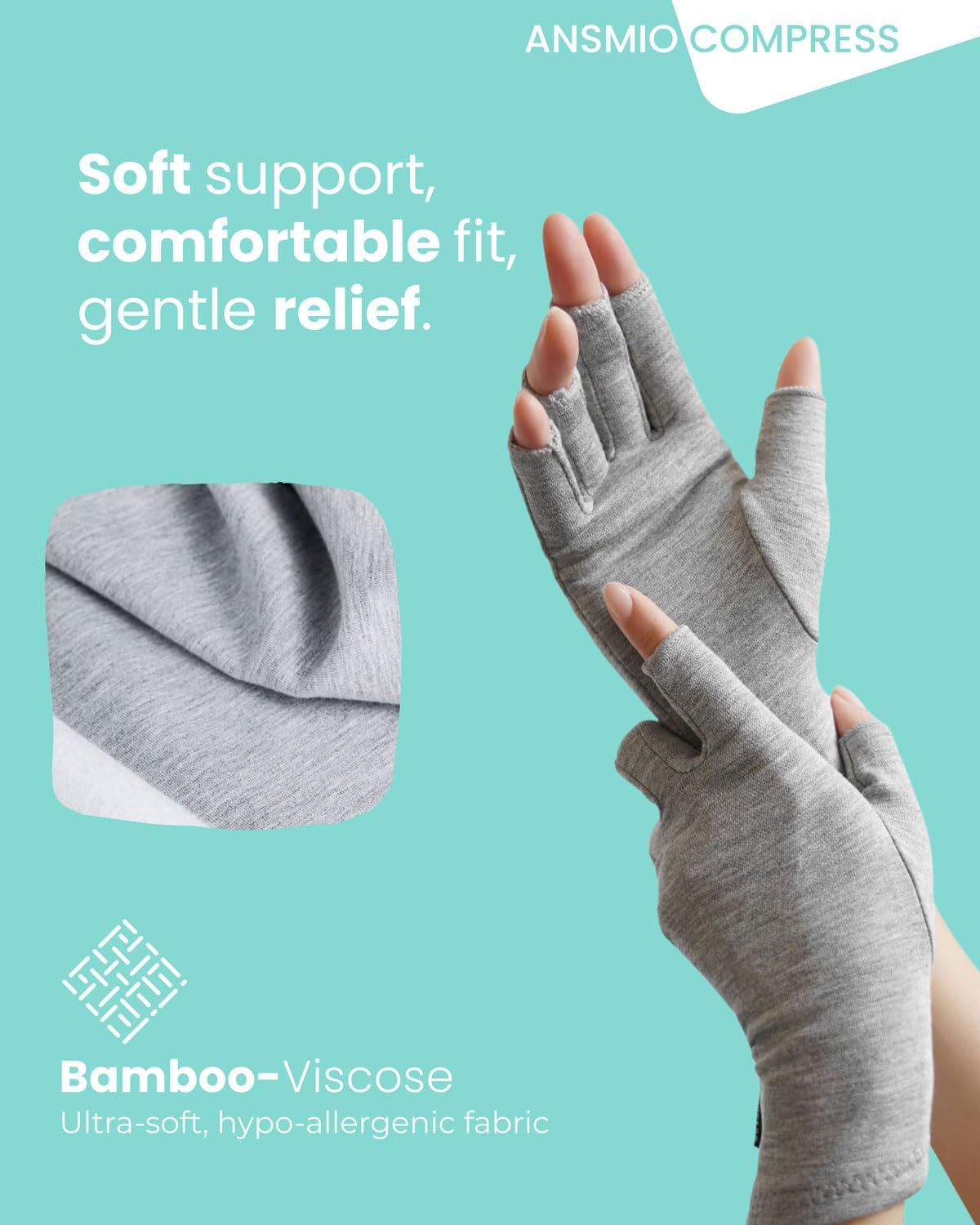 Bamboo Compression Arthritis Gloves